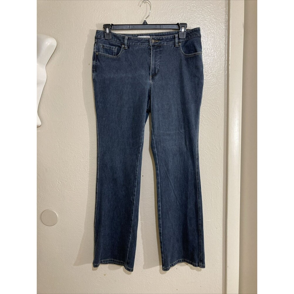Coldwater Creek Jeans  Size 12 Blue Boot Cut Cotton Spandex  ***Read Re: Flaw***
